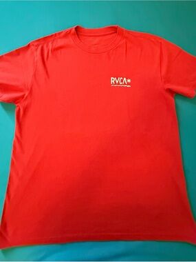 RVCA Men’s Bright Red Short Sleeve Logo Tee